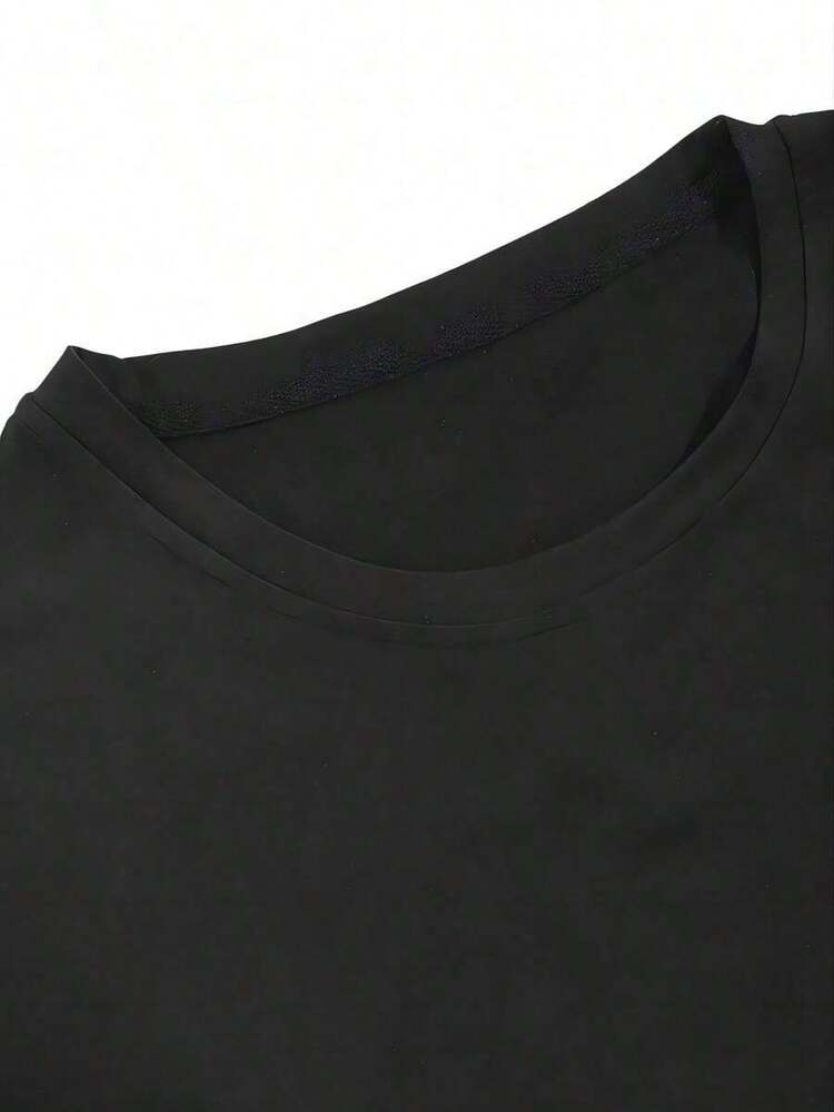 Icy Exclusive Graphic T-Shirt, Crewneck Cotton Made In USA - 黑色 - 查看 3