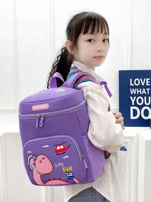 Cute Dinosaur Cartoon Backpack, Lightweight Daypack For Boys And Girls, Suitable For School, Travel And Vacation - A - View 11