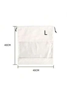 Bolsas de tela de gamuza con cordón, para zapatos, carteras, viajes, embalaje, organización de equipaje, almacenamiento en el hogar. - Blanco - Ver 8