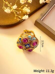 Hoa tai trang sức thời trang nữ, chất liệu hợp kim đồng khảm thạch anh tím, phụ kiện tinh tế phong cách cổ điển châu Âu cỡ lớn. Thiết kế nhà máy hàng đầu, cảm giác kim loại cổ điển, đồ trang trí lấp lánh sang trọng truyền tải hào quang trang trọng. Được chế tác khéo léo với niềm đam mê và tay nghề đặc biệt, mỗi sản phẩm là một thiết kế độc đáo. - Nhiều màu - Xem 10