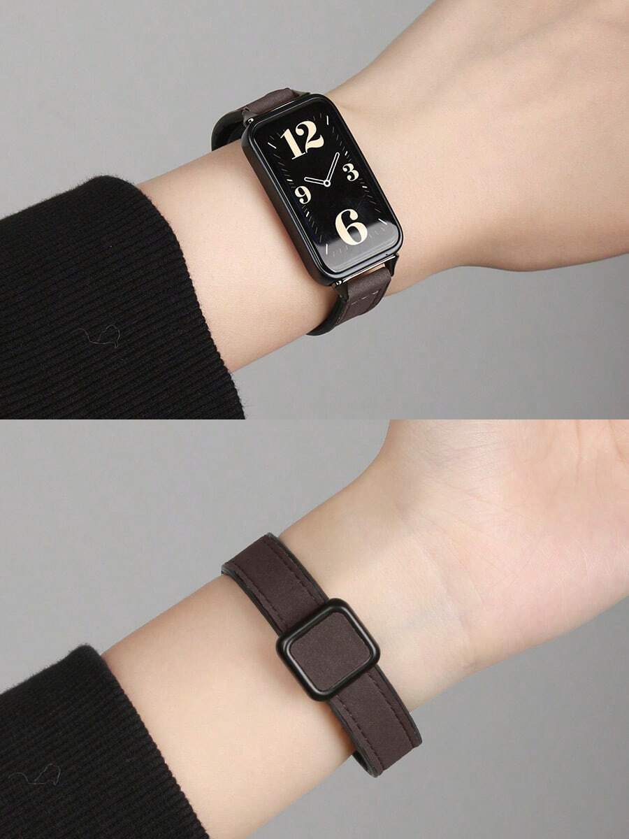 智慧手錶錶帶 | 相容於 Fit3, Fit3 Pro, Fit4, Fit4 Pro | 女款復古方形扣錶帶 | 奢華時尚替換錶帶