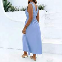Women Maxi Dresses - Sky Blue - View 4