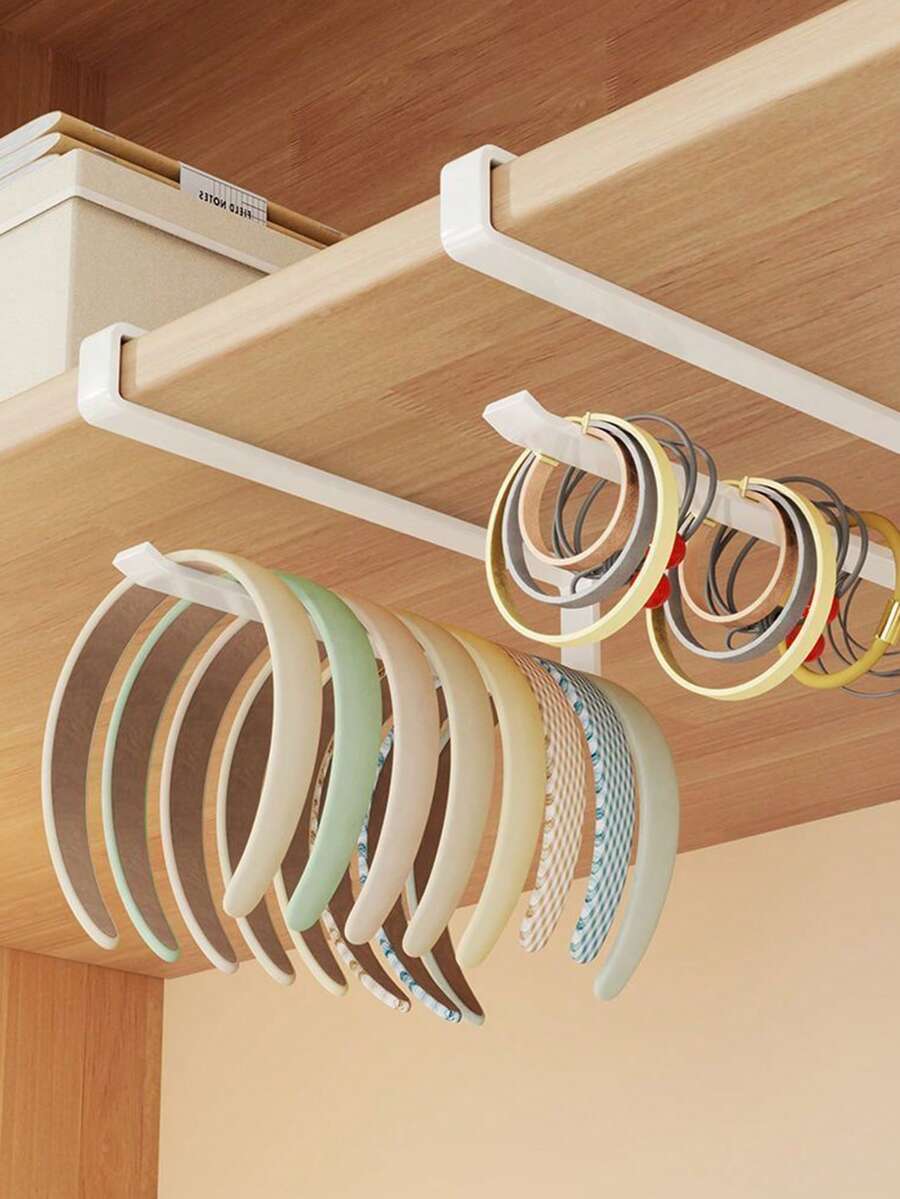 1pc Hair Accessory Storage Organizer, Wall Mounted Hair Tie/Headband Holder, No Drill Needed - Multicolor - View 1