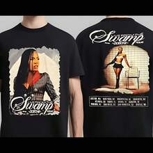 Doechii Live From The Swamp Tour 2025 Merch Two Sided T-Shirt - Black - View 1