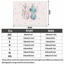 迪士尼《星际宝贝》挂毯，可爱素描风格印花，史迪奇和安琪儿亲吻，星空背景，柔软轻盈面料，适用于卧室、客厅和宿舍装饰 - 0 - 查看 5