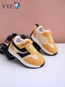 Fashionable Classic Children's Sports Shoes, Spring/Autumn Style, Comfortable, Non-Slip, Wear-Resistant, Lightweight, Campus Style, New Functional Shoes, Toddler Shoes, Suitable For Daily Wear - Yellow - View 7