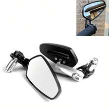 1 par de espejos retrovisores de extremo de manillar de motocicleta, espejos reflectantes convexos de manillar de motocicleta de montaña, accesorios de motocicleta para vehículo eléctrico - A - Ver 2