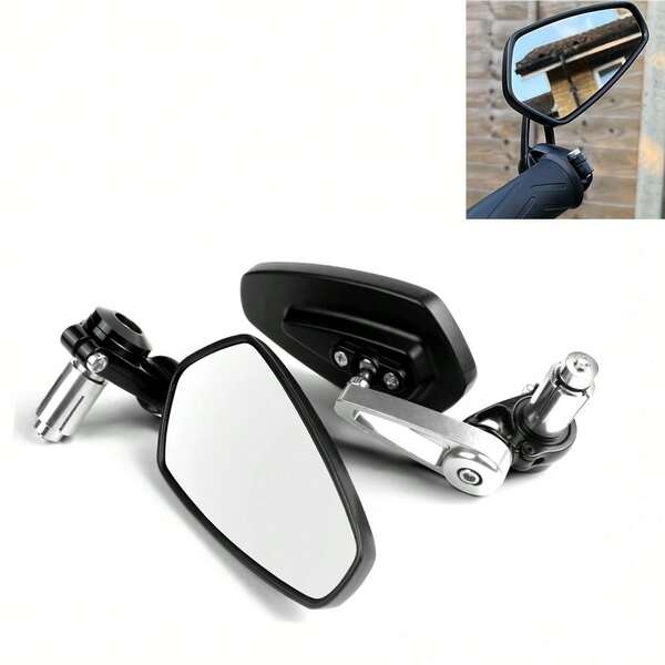 1 Paar Motorrad Lenkerend Rückspiegel, Mountainbike Motorrad Lenker Konvex Reflektierende Spiegel, Elektrofahrzeug Motorrad Zubehör