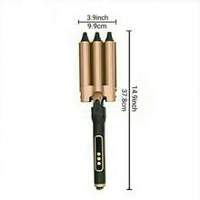 LUYAO 5-In-1 Curling Iron Set, Includes 3 Curling Irons And 5 Interchangeable Ceramic Curling Barrels, Fast Heating - Gold - View 11