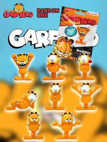 GARFIELD 加菲猫官方授权盲盒3D收藏人偶微缩模型家居装饰可动人偶雕像随机角色套装尼克儿童频道 - 多色*3 - 查看 4