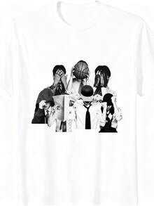 T-Shirt Plus Size Women's Bangtan Members Arirang Magazine Unisex Heavy Cotton Tee: Bangtan  Concert World Tour Merch & Gift 2026,Graphic Tees,Anime Shirt,Funny Shirt,180g Heavy Cotton,Machine Washable,Spring Summer Top, Relaxed Fit Tee,Fun,Sexy,Avant-Garde And Personalized Design,Unisex T-Shirt, - Branco 2 - Ver 1