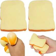 1 Stück realistisches Brot Quetschspielzeug, weiches langsam zurückfedern Stressabbau Spielzeug, geeignet für Witze oder Unterhaltung (ähnlich wie Toastform) - Verschiedenfarbig - Übersicht 5