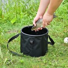 10L 20L Large Capacity Collapsible Water Bucket, Durable 500D PVC Portable Foldable Storage Pail, Multi Functional Outdoor Camping Fishing Foot Soak Bucket For Hiking Picnic Outdoor Daily Use - A - View 5