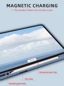 1件純色右側筆槽三折平板保護殼 煙紫色，適用於 iPad Mini6/Mini7/Air/Air2/9.7/10.2/10.5/Air4/Air5/10.9/Pro 11"/10th Gen/ Air 11-In.(M2)-2024/ Pro11-In.(M4)-2024/Air 11-Inch (M3) 2025，不含筆，三折支架，內置筆槽，TPU軟邊，全方位防摔耐磨，蜂巢散熱，自動休眠/喚醒，簡約輕便可折疊平板保護殼，筆槽版 - 燻衣紫 - 查看 6