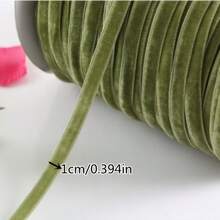 5碼 10mm 植絨緞帶，柔軟質感，手工DIY + 頭飾配件，適用於禮物包裝、禮盒裝飾、花卉包裝、蝴蝶結製作、派對裝飾、婚禮裝飾 (無紙管捲) - 多色 - 查看 2