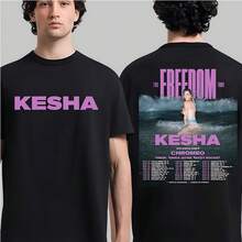 Kesha The Freedom Tour 2026 Schedule Dates T-Shirt - 黑色 - 查看 1
