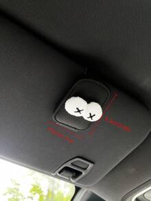 Cute Eye-Shaped Car Visor Clip Fashion Glasses Holder, Magnetic Storage Rack (Glasses Not Included) - A - View 9