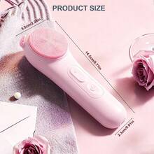[Mosnami] Cleansing Brush, Rechargeable Silicone Face Scrubber With Nose Brush & Lanyard, Vibrating And Heating Cleansing Massager, Deep Cleansing Waterproof Face Brush Men And Women - 綠色 - 查看 10