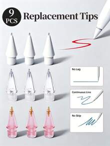 6 buah Ujung Pena Pengganti yang Ditingkatkan untuk Apple Pencil, dengan Kotak Pena, Tahan Lama, Ujung Halus, Kontrol Presisi, Ujung Logam, Kompatibel dengan Apple Pencil Generasi ke-1/ke-2, USB-C, iPad Pro Pencil - MultiWarna - View 28