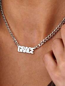 Individualisierte minimalistische luxuriöse personalisierte Namenskette, entdecke deinen exklusiven Stil, ideales Geschenk für Freund, Freundin, Vater, Mutter, Familie, Freunde, Haustiere, Jahrestag, Geburtstag, Abschluss, Abschlussball, Party, Valentinstag, multifunktional, dekorativ, modisch, modern, süß, lässig, individualisiert, personalisiert, einzigartig, ideales Geschenk für ihn, ideales Geschenk für sie, Rückkehr zur Schule Mode - Verschiedenfarbig - Übersicht 7