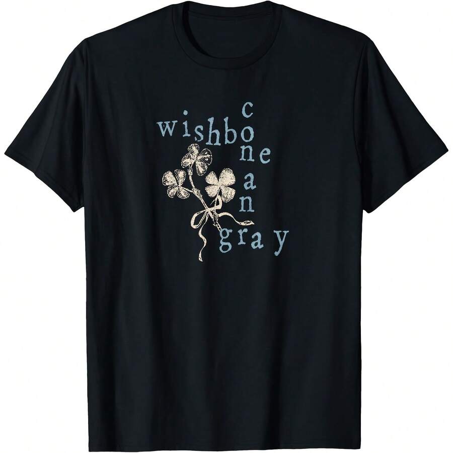 Official Conans Gray Crossword Wishbone T-Shirt - Negro - Ver 1