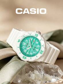 Casio 運動日常必備：女款樹脂錶帶石英手錶，綠色錶盤，100米防水休閒腕錶，附日期顯示與旋轉錶圈 LRW-200H-3C - 綠色 - 查看 2