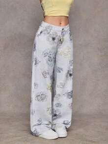 ICON Mujeres Jeans de mezclilla lavados con bordado y lazo - Multicolor - Ver 1