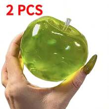 Soft Blue Crystal Apple Squishy Squeeze Toy, Featuring Ultra Thin Skin And Smooth Pliable Cream Texture, Premium Elastic TPR Slow Rebound Moldable Palm Sized Fidget Sensory Toy, Glossy Transparent Fruit Shaped Tactile Anxiety Relief Stress Ball, Hand Play Decompression Gadget For Kids, Teens And Adults, Elegant Desktop Ornament Perfect For Office Display, Home Decor, Daily Emotional Relaxation, Anger Venting, Holiday Party Favors, Birthday Surprise Gifts And Thoughtful Office Stress Relief Gift Collection - 粉色 - 查看 12