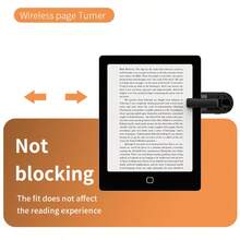 Page Turner Ring Remote Control For IPhone Kindle Android Tablets E-Readers Reading, Clicker Page Turner Remote Control - Black - View 6