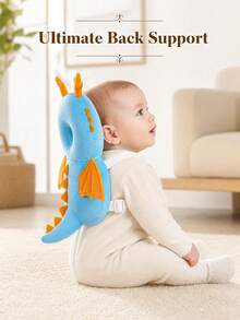 HAPPY WALK 3rd Generation Upgraded: Baby Head Protection Anti-Collision Pad ( Dragon / Ocean Blue Dragon Optional) This Toddler Mat Is Specially Designed For Babies Who Are Learning To Walk Or Crawl, Providing Thoughtful Protection Like A Small Cushion For Toddlers. The Backpack Features An Adjustable Design To Ensure A Secure And Snug Fit, Making It A Perfect Gift For Newborns! - Ocean Blue Dragon - View 11