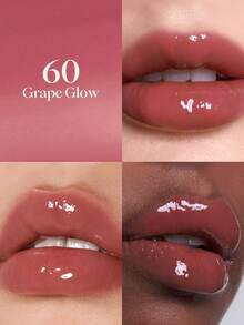 JOOCYEE 釉光唇釉，鏡面亮澤口紅，持久不黏膩，滋潤保濕，鏡面妝感 - #60 Grape Glow - 查看 2