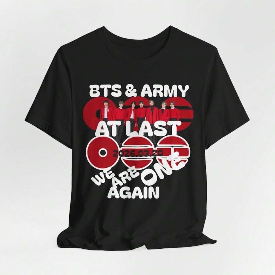 BTS2 Comeback 2026 Retro Music Graphic Tee - Black - View 1