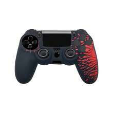 1pc Laser Engraved Silicone Controller Cover, Compatible With PS4, Anti-Slip, Sweat-Proof, Dust-Proof, Scratch-Resistant, Enhances Gameplay Experience - Multicolor - View 5