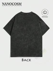[100% Cotton] DVD Video Nostalgic Green Logo Vintage Gaming Print T-Shirt 2000s Aesthetic Retro Summer Shirt - Unisex Women & Men's Campus Daily Wear - Washed T - Black - 查看 2