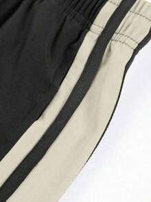 1 pieza Pantalones casuales, deportivos, para exteriores, de uso diario, versátiles, cómodos y transpirables con empalme de color contrastante, adecuados para primavera, verano, otoño e invierno - Café integral - Ver 12