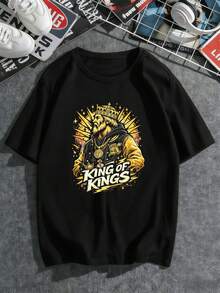 Camisetas de talla grande para hombre - Negro - Ver 2