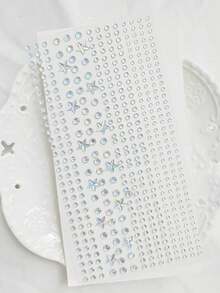 1/2pcs Set Minimalist 3D Shiny Rhinestone Face Decor Small Particle Diamond Laser Glitter Five-Pointed Star Rhinestones, Y2K Holiday Party Daily Decor DIY Face Decor Music Festival Makeup Party Ball Suitable For Hair, Eyes, Face, Body Decor Diamond - Multicolor - View 6