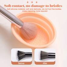 36Pcs All-In-One Makeup Tools Set, 11Pcs Soft Makeup Brushes, Waterproof Zipper Cosmetic Bag, Makeup Sponges, Mini Makeup Sponges, Multi-Style Powder Puffs, Hairband, Hand Straps & Brush Cleaner, Beginner Portable Beauty Kit - Multicolor - View 9