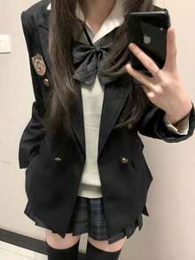 Cosplay Clothing - Black Fitted Suit / Follow and Collect to Receive a Badge - View 2