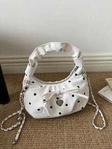 1pc This Stylish And Sweet Polka Dot Mini Handbag Features A Unique Design. Suitable For Various Occasions, This Versatile Bag Is Perfect For Outdoor Activities, Playtime, Commuting, And More. It'S The Perfect Gift For Teenagers. - Multicolor - View 11