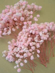 25/50/100/150/300pcs Mini Baby's Breath And Other Artificial Flowers - For Arts And Crafts, Hair Accessories, Wedding Wreaths, Table Flowers, Home Decor, Etc. - Cherry Blossom Pink - View 1