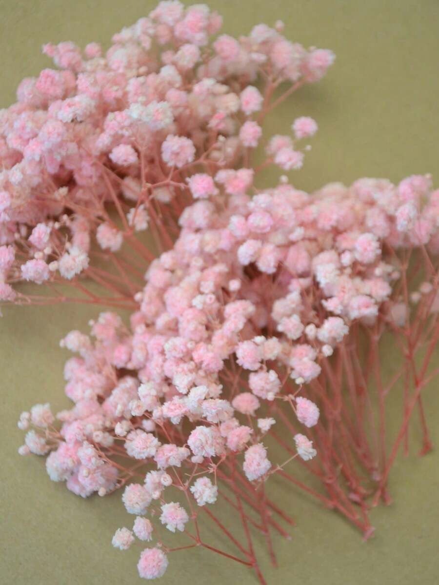 25/50/100/150/300pcs Mini Baby's Breath And Other Artificial Flowers - For Arts And Crafts, Hair Accessories, Wedding Wreaths, Table Flowers, Home Decor, Etc. - Cherry Blossom Pink - View 1