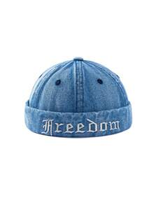 1 pieza Gorra de estilo retro versátil y desgastada con bordado de letras, hecha de fibra de poliéster, para playa y vacaciones - Multicolor - Ver 11