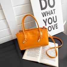 Bolso de mano moderno y versátil para mujer, estilo casual elegante con un toque de alta gama, bolso de hombro estiloso ideal para ir de compras, nuevo bolso tote pequeño y elegante para mujer 2026, nuevo bolso francés de nicho para ir al trabajo, bolso de hombro y bandolera de gran capacidad. - Negro - Ver 4