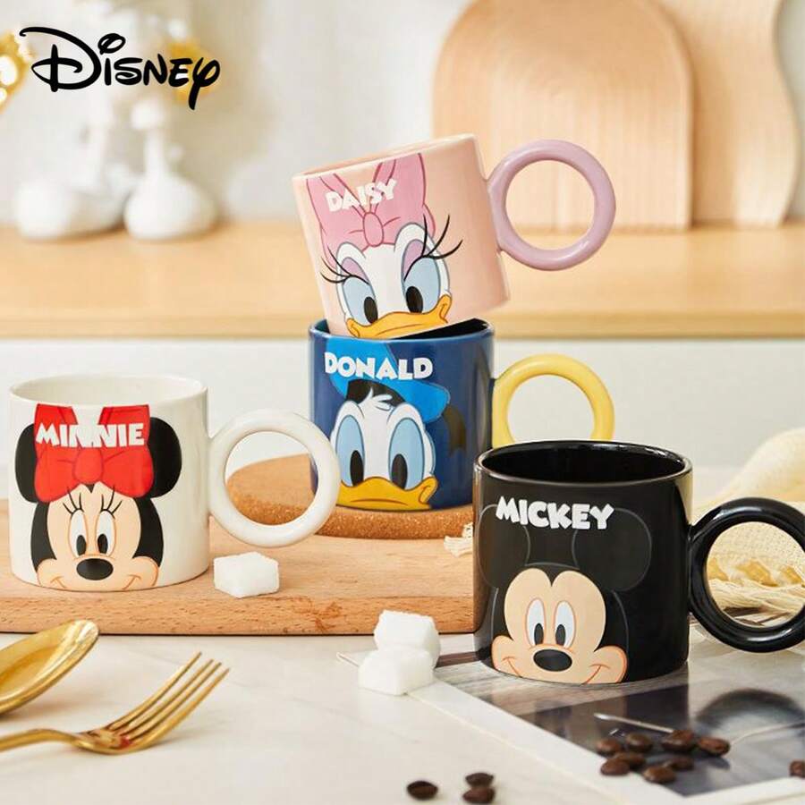 Disney Authentic Authorized: Ceramic Mug Water Cup - Large Capacity, Cute Creative Cup, Office Coffee Cup, Couple Drinking Cup - Multicolor - View 1