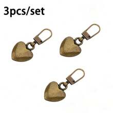 3Pcs Heart-Shaped Zipper Pulls, Universal Zipper Replacement Sliders Suitable For Jackets, Backpacks, Handbags, (Multi-Color Options) - Multiple Styles - View 15