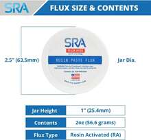 SRA Solder 135 Rosin Paste Soldering Flux For Electronics, No Clean Flux Made For Lead And Lead-Free Solder Circuit Boards And Copper Electrical Wire -  Clean Residues With No Goopy Mess (2oz Jar) - ColorB - View 4