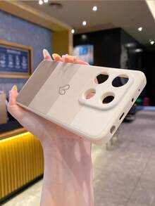 1件 極簡紫色莫蘭迪圖案手鍊直邊霧面鏤空防摔手機殼 適用於 Apple - 米色 - 查看 3