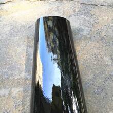 Piano Black Glossy Vinyl Wrap Film Gloss Black Self Adhesive Vinyl Sticker Bubble Free Vehicle Window Trim Mirror - A - View 5