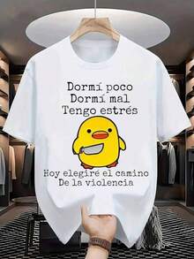 Camiseta de Hombre con Lema Español Divertido - Ideal  Días Estresantes, Ropa Casual, Regalo  - Manga Corta Ligera y Transpirable - Tallas S M L XL XXL XXXL - Blanco - Ver 1